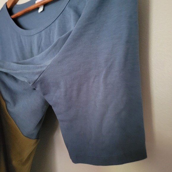 LULAROE 2XL XXL plus size JULIA DRESS- teal olive gray‎ Lularoe Maxi dress - Picture 3 of 9